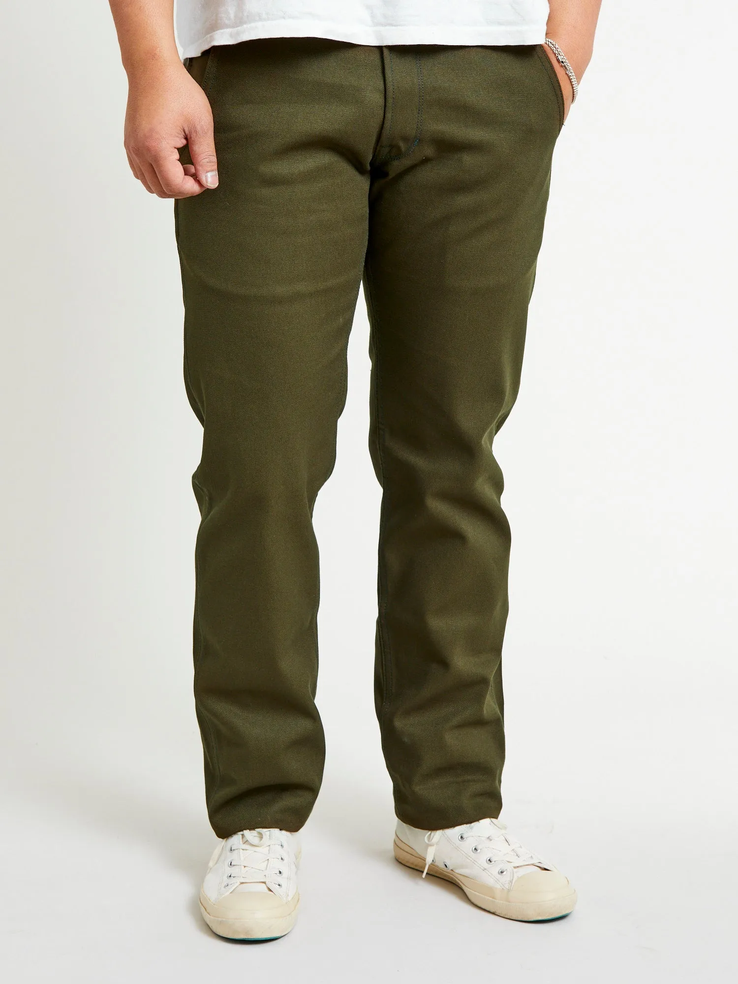 12oz Canvas Flight Trouser in Seaweed Green