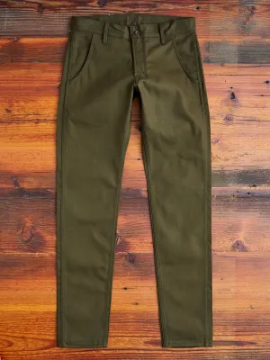 12oz Canvas Flight Trouser in Seaweed Green