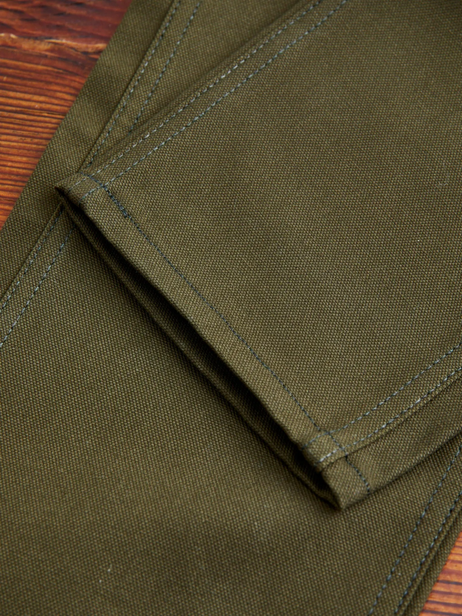 12oz Canvas Flight Trouser in Seaweed Green