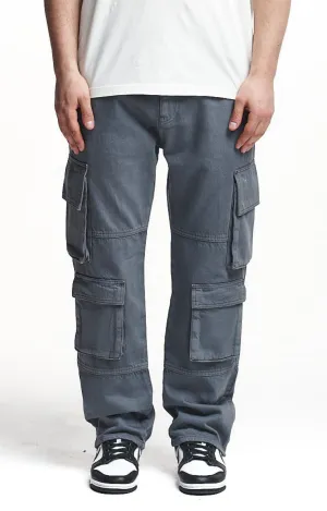 2Y STUDIOS Neo Ankle Zip Cargo Pants Grey