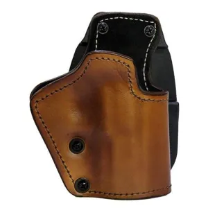 3 Layer Synthetic Leather Paddle Holster - CZ 75 P07 Duty, Brown, Right Hand