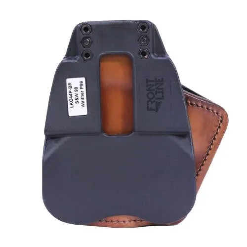 3 Layer Synthetic Leather Paddle Holster - Walther P99, Brown, Right Hand