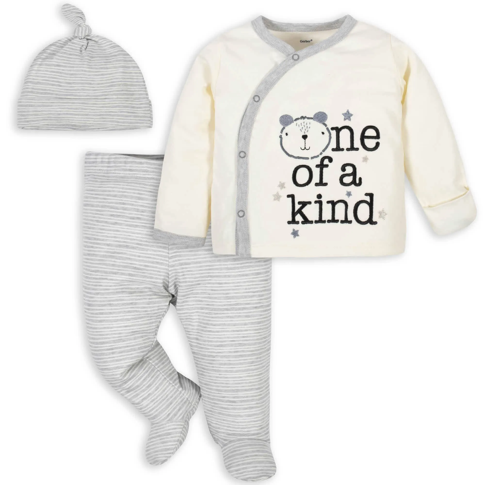 3-Piece Organic Baby Boys "One Of A Kind" Take-Me-Home Set