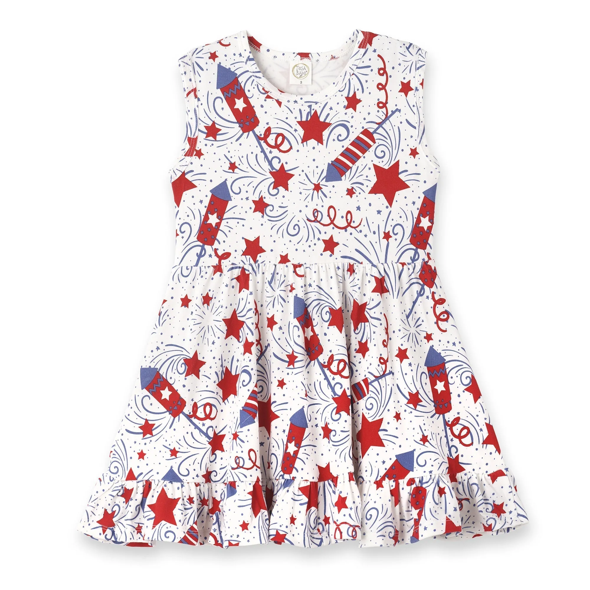 4th Of July Sleeveless Twirl Dress