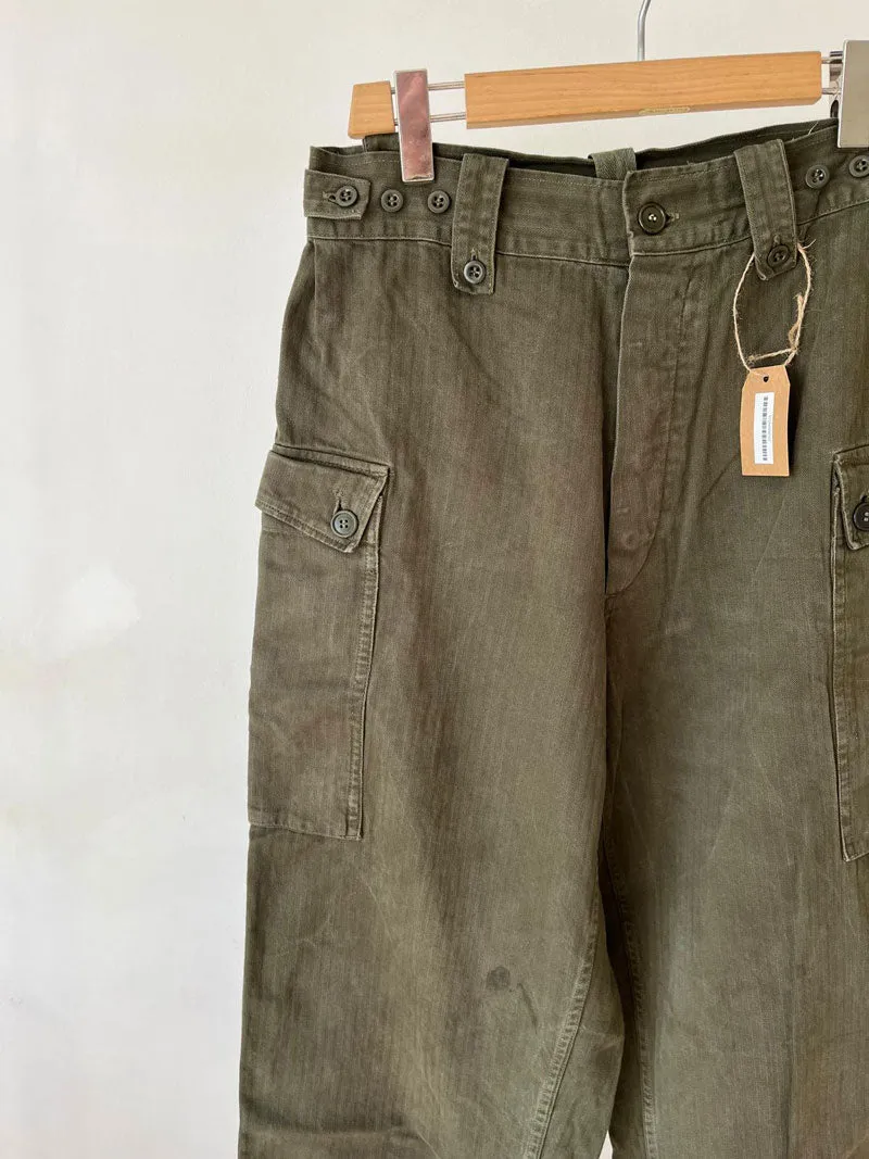 70s HBT Dutch Army cargo pant 31x32