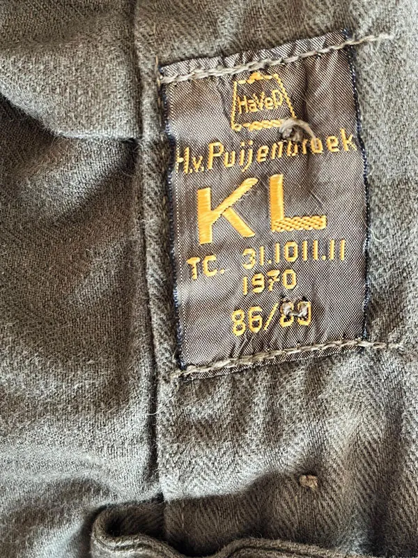 70s HBT Dutch Army cargo pant 31x32