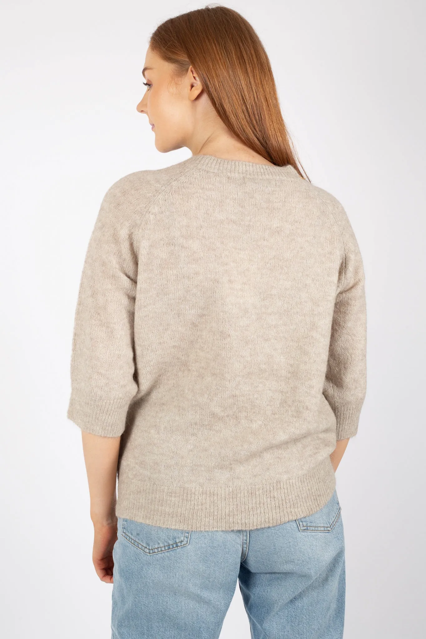 Aimeé Mohair 2/4 Pullover - Oatmeal