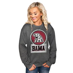 ALABAMA CRIMSON TIDE "GOOD VIBES" PERFECT CREW SWEATSHIRT