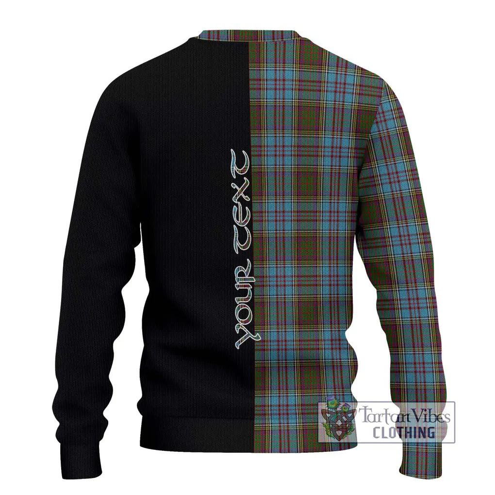 Anderson Tartan Ugly Sweater with Family Crest and Half Of Me Style