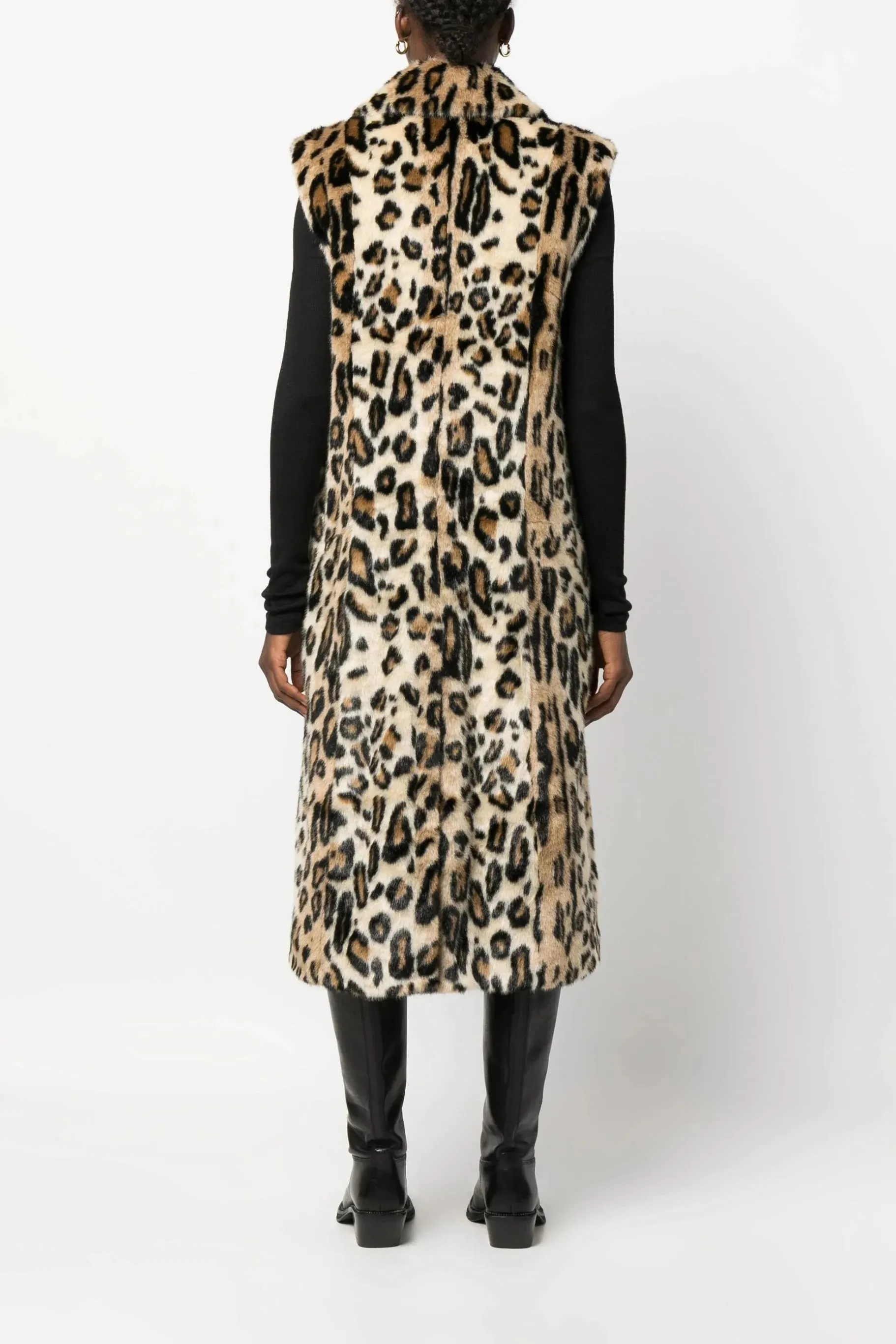 Animalier Fur Long Vest