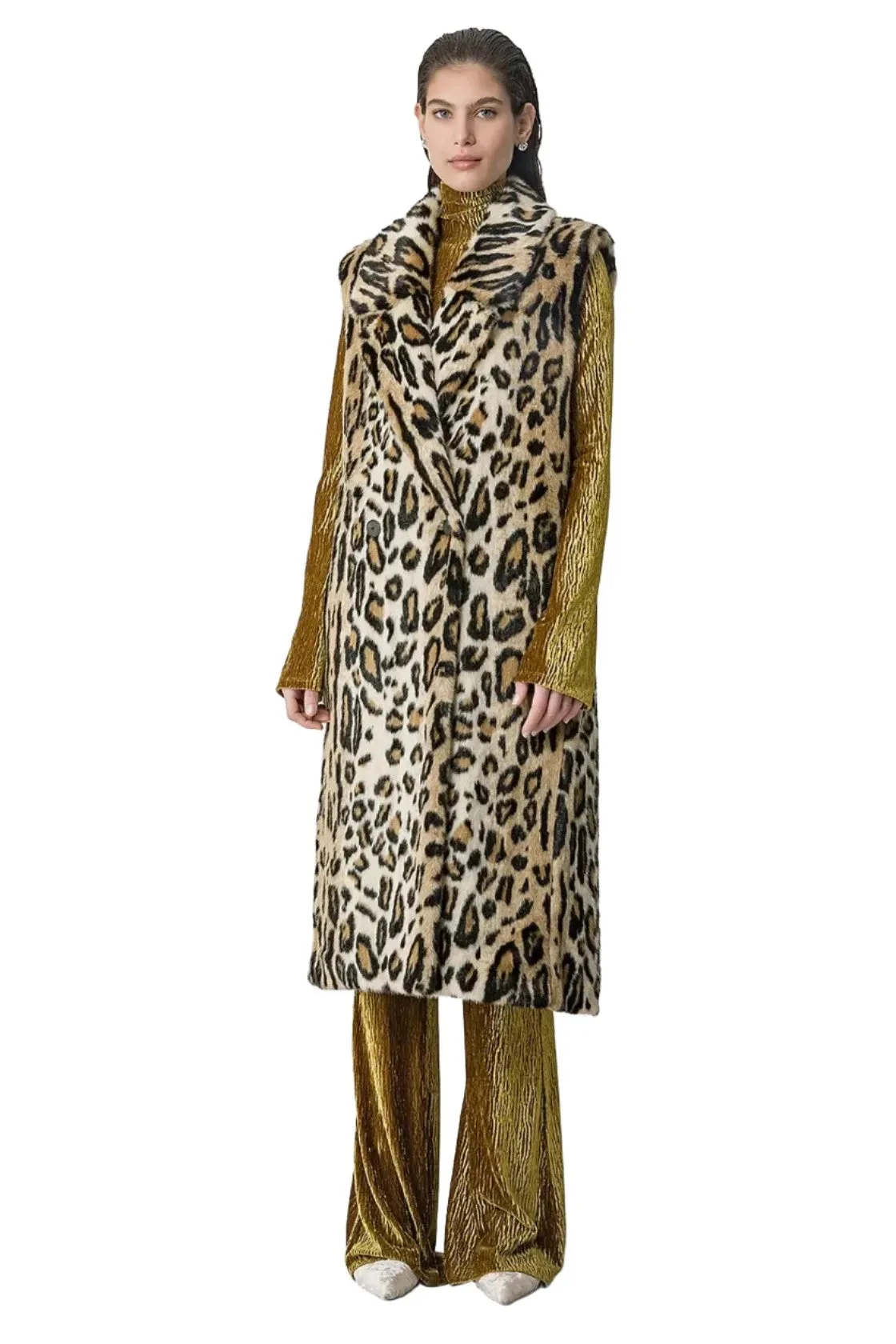 Animalier Fur Long Vest