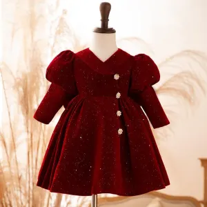 Baby Girl's Birthday Princess Dress Red