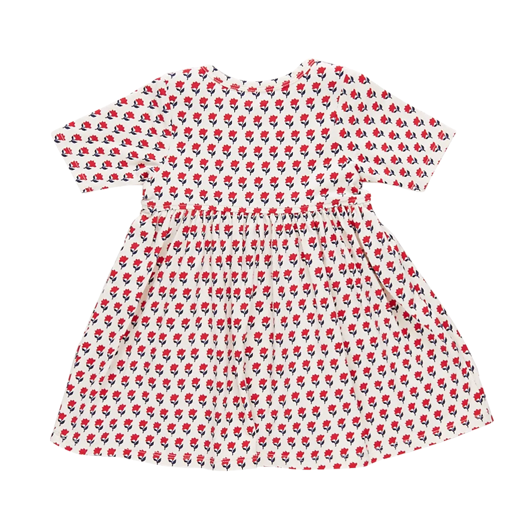 Baby Girls Organic Steph Dress - Tiny Flower