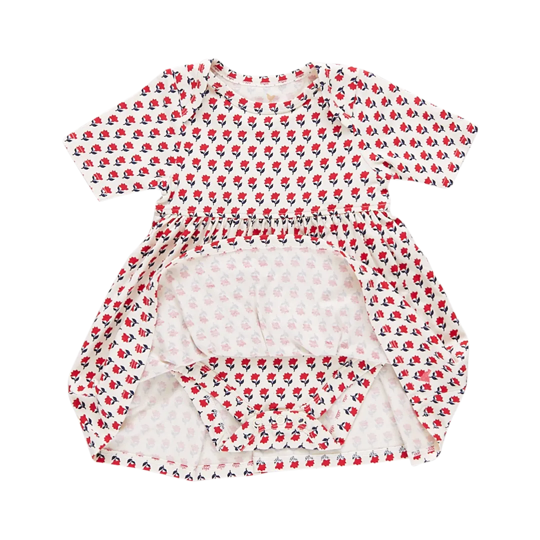 Baby Girls Organic Steph Dress - Tiny Flower