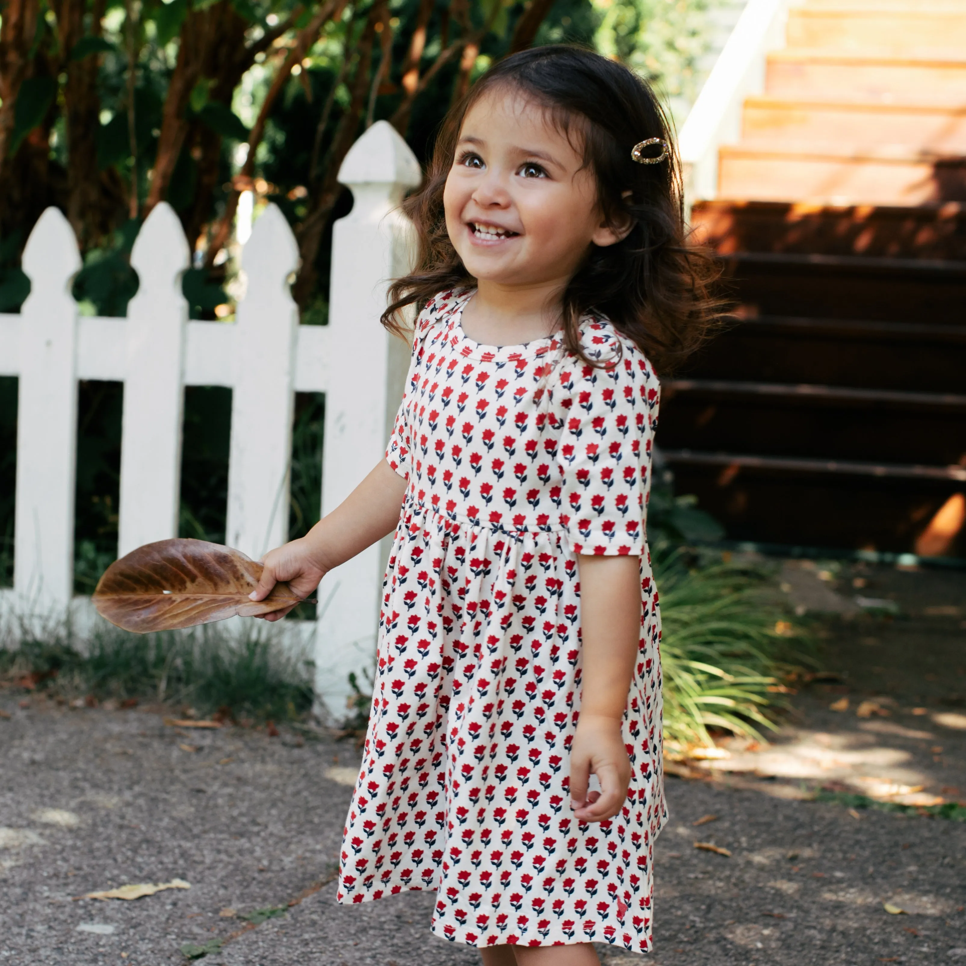 Baby Girls Organic Steph Dress - Tiny Flower