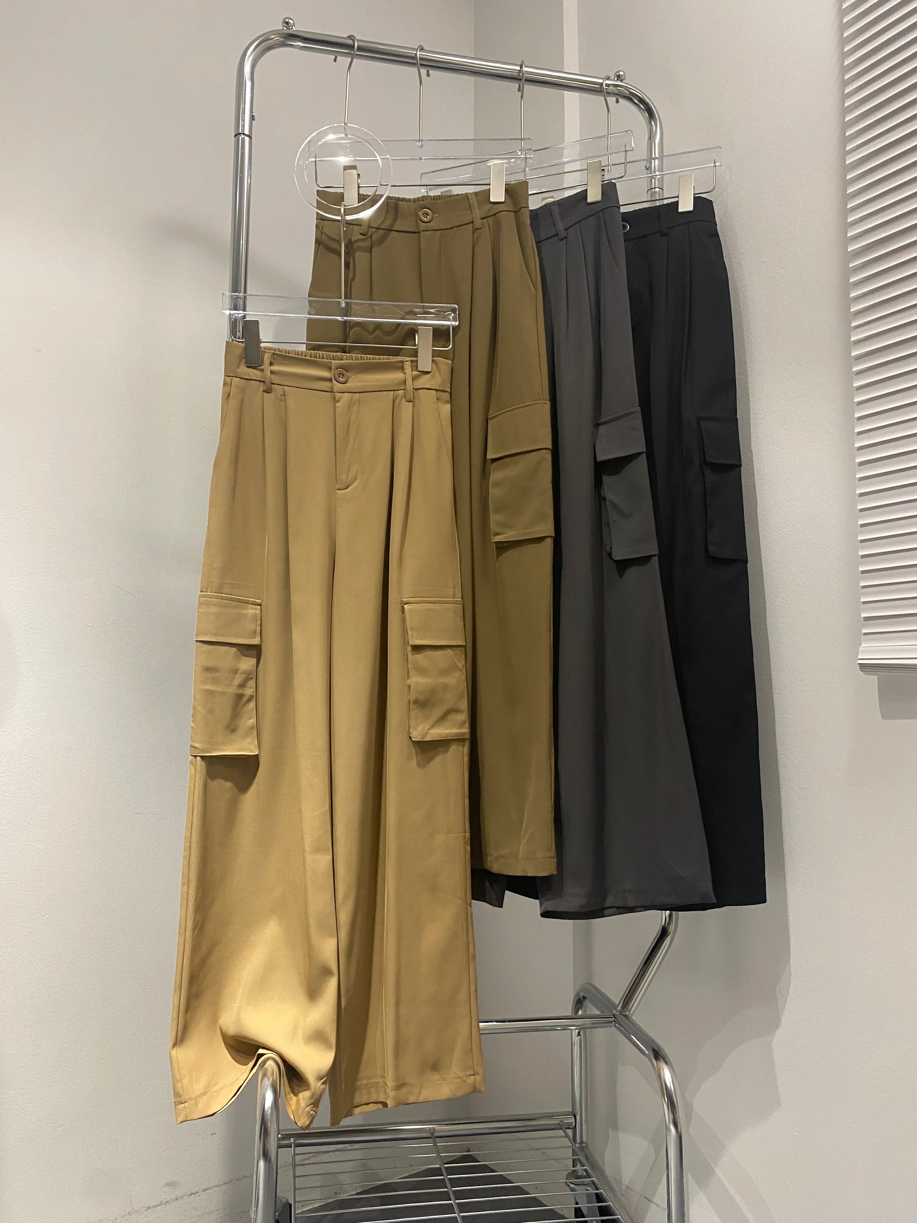 Baggy Cargo Trousers - Smoke