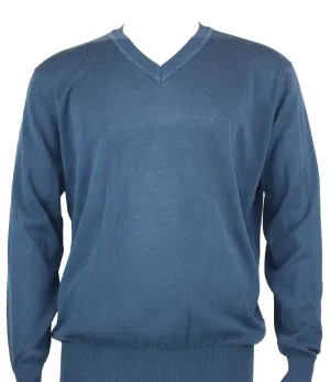 Bassiri L/S V-Neck Marine Sweater 627