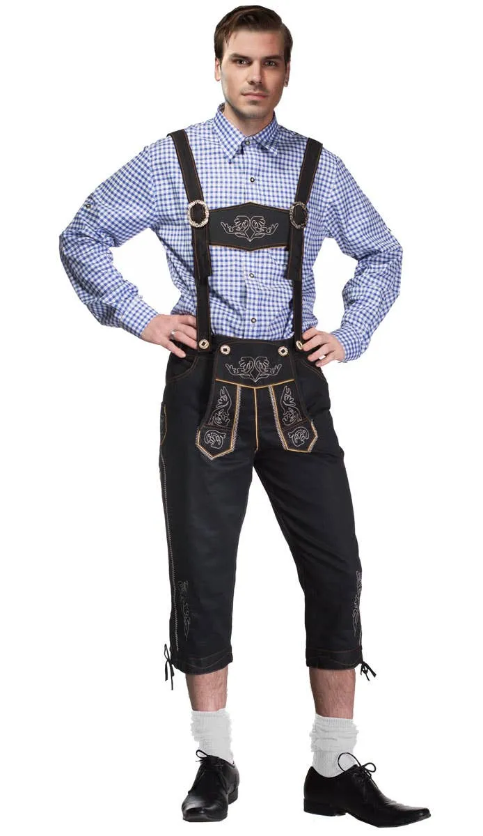 Bavarian Bjorn Mens Deluxe Lederhosen Oktoberfest Costume