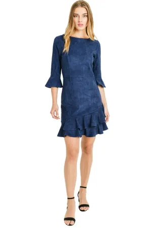 Bell Sleeve Navy Dress