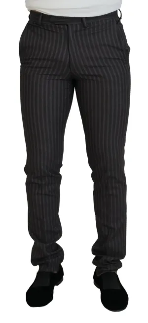 BENCIVENGA Brown Stripes Slim Fit  Pants