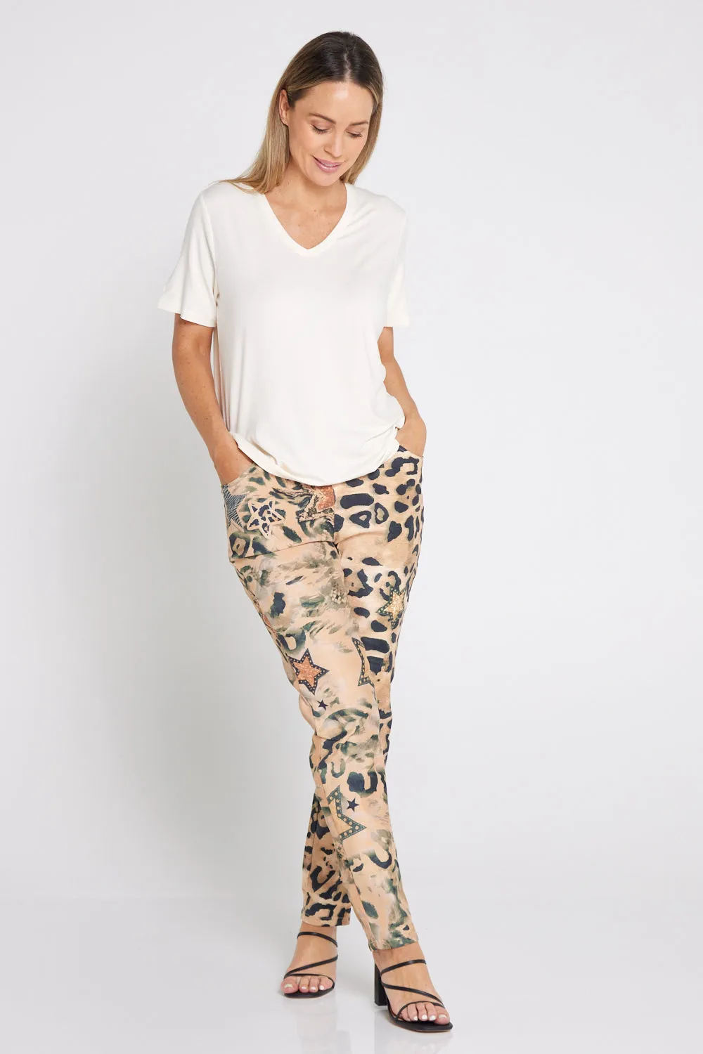 Beth Pants - Cheetah Print