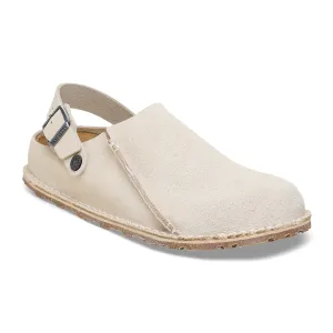 Birkenstock Lutry Narrow Slipper (Women) - Eggshell Suede