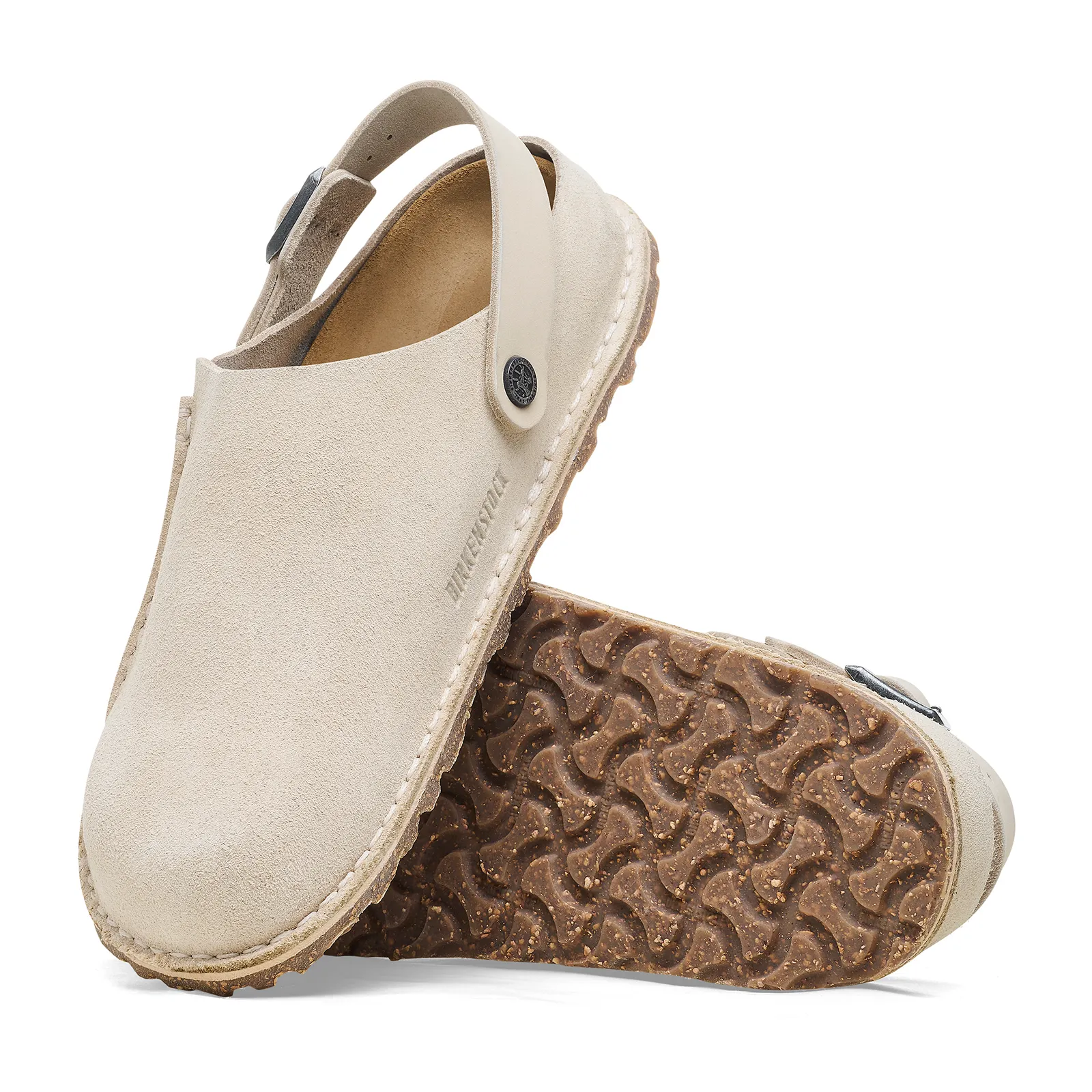 Birkenstock Lutry Narrow Slipper (Women) - Eggshell Suede