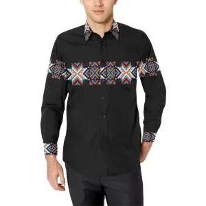 Black Blanket Strip IV Dress Shirt