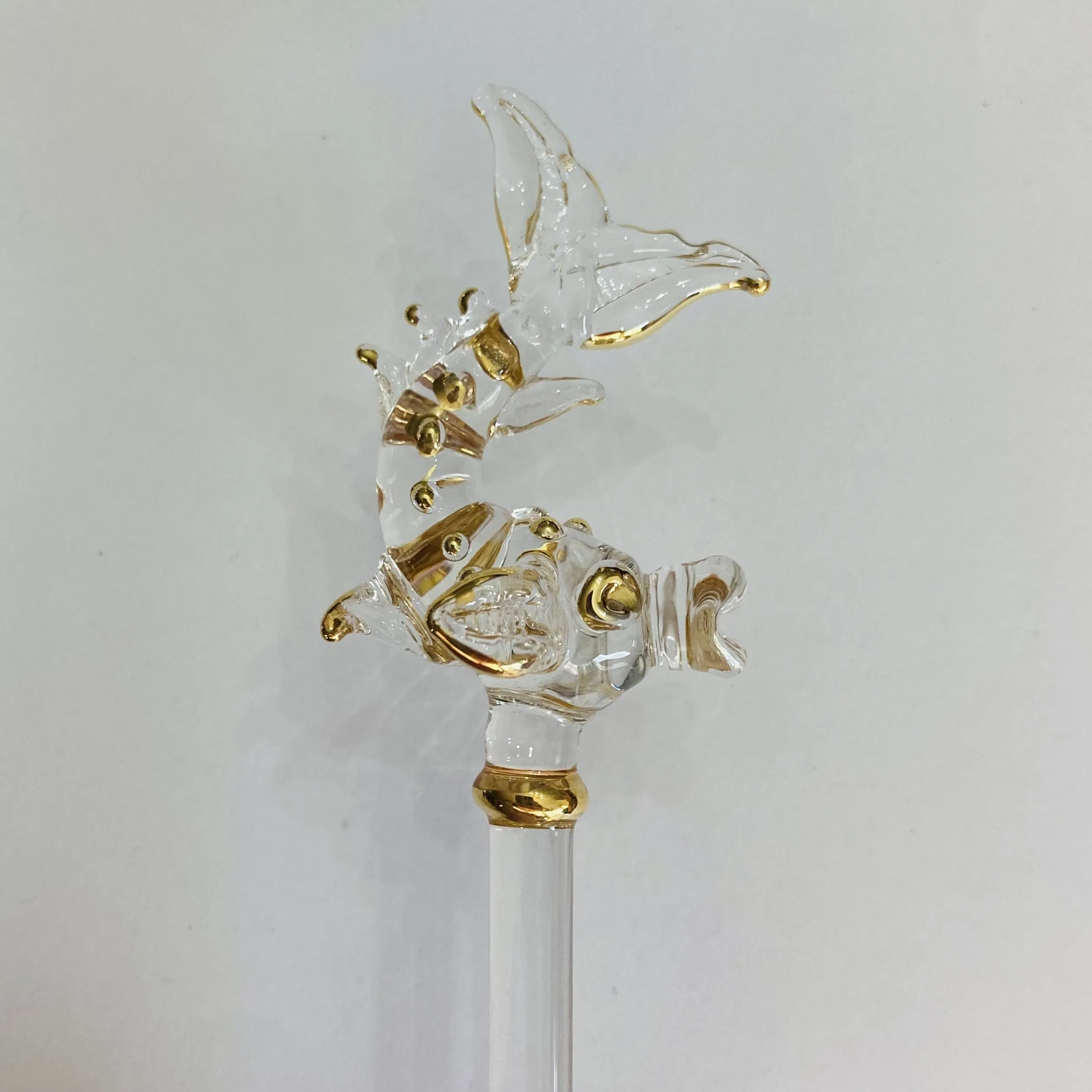 Blown Glass Cocktail Stirrer - Fish