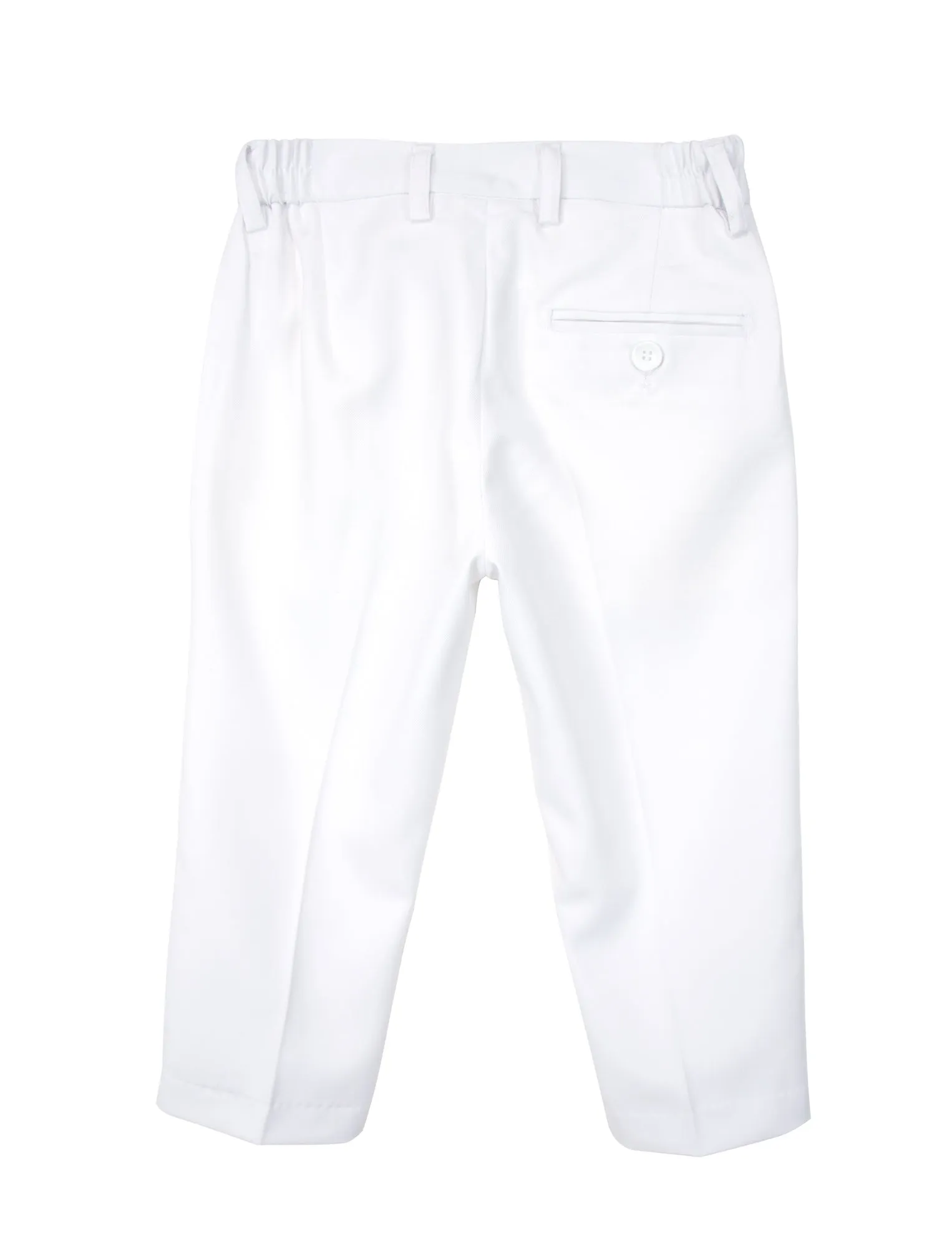 Boys' White-C Flat Front Dress Pants