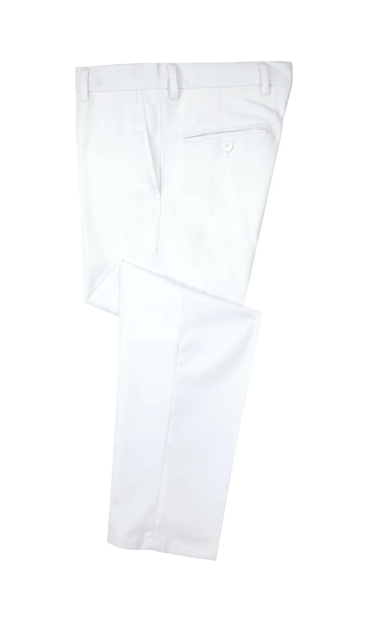 Boys' White-C Flat Front Dress Pants