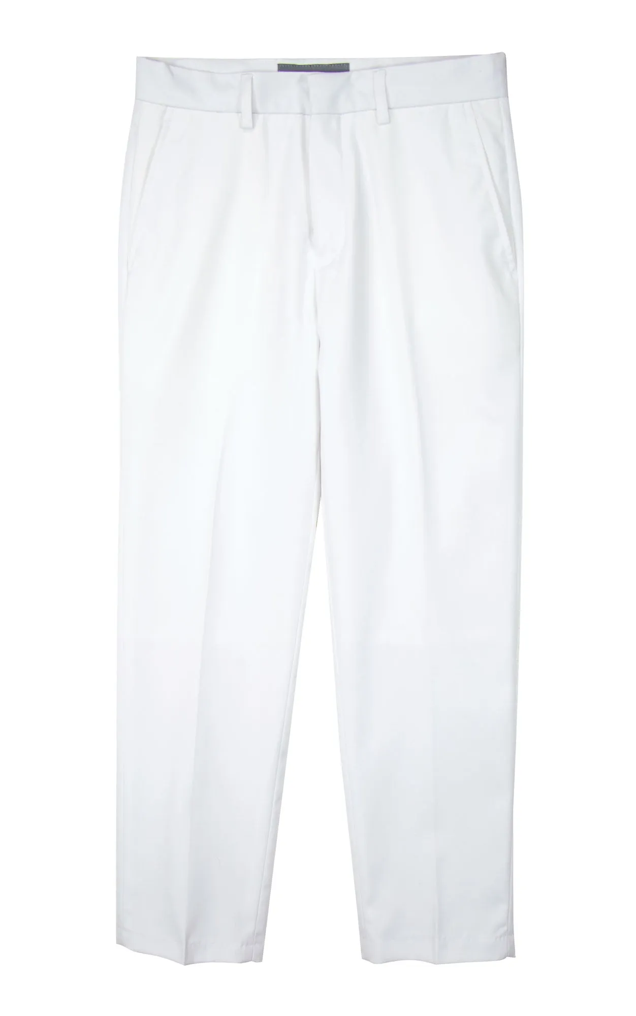 Boys' White-C Flat Front Dress Pants