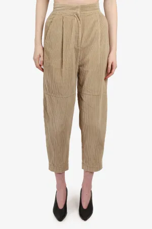 Brunello Cucinelli Beige Corduroy Wide Leg Pants Size 0