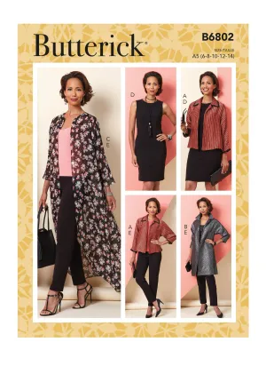 Butterick Pattern 6802A5 Misses' Jacket, Dress and Trousers