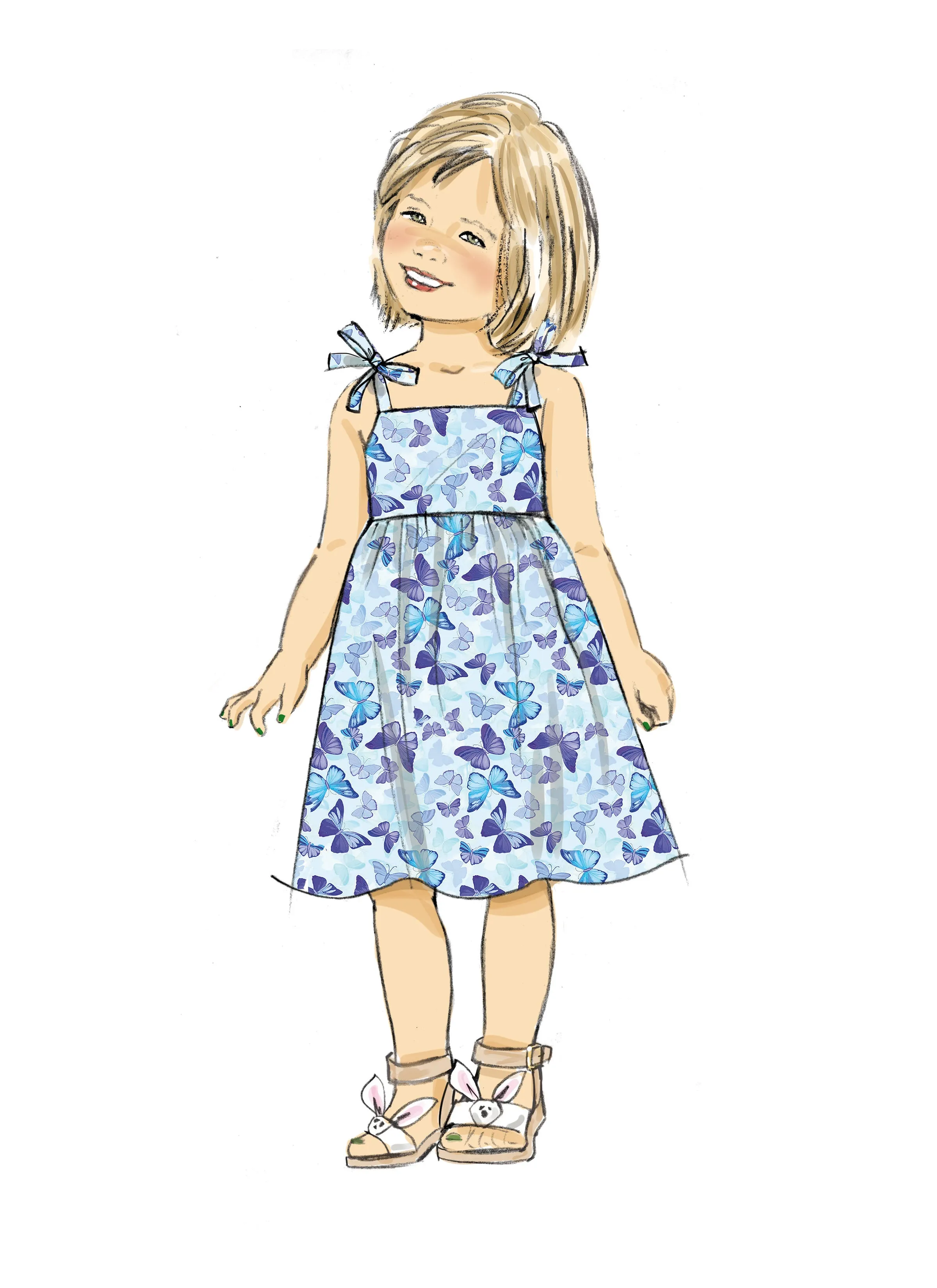 Butterick Pattern B6952 Children's Dresses, Tops, Shorts and Pants