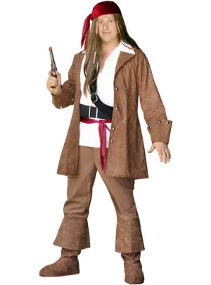 Captain Jack Plus Size Mens Pirate Captain Costume