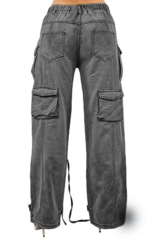 Cargo Style Denim Style Denim Pants