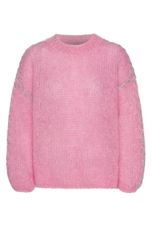 Catia Mohair Stitch Pullover - Soft Berry