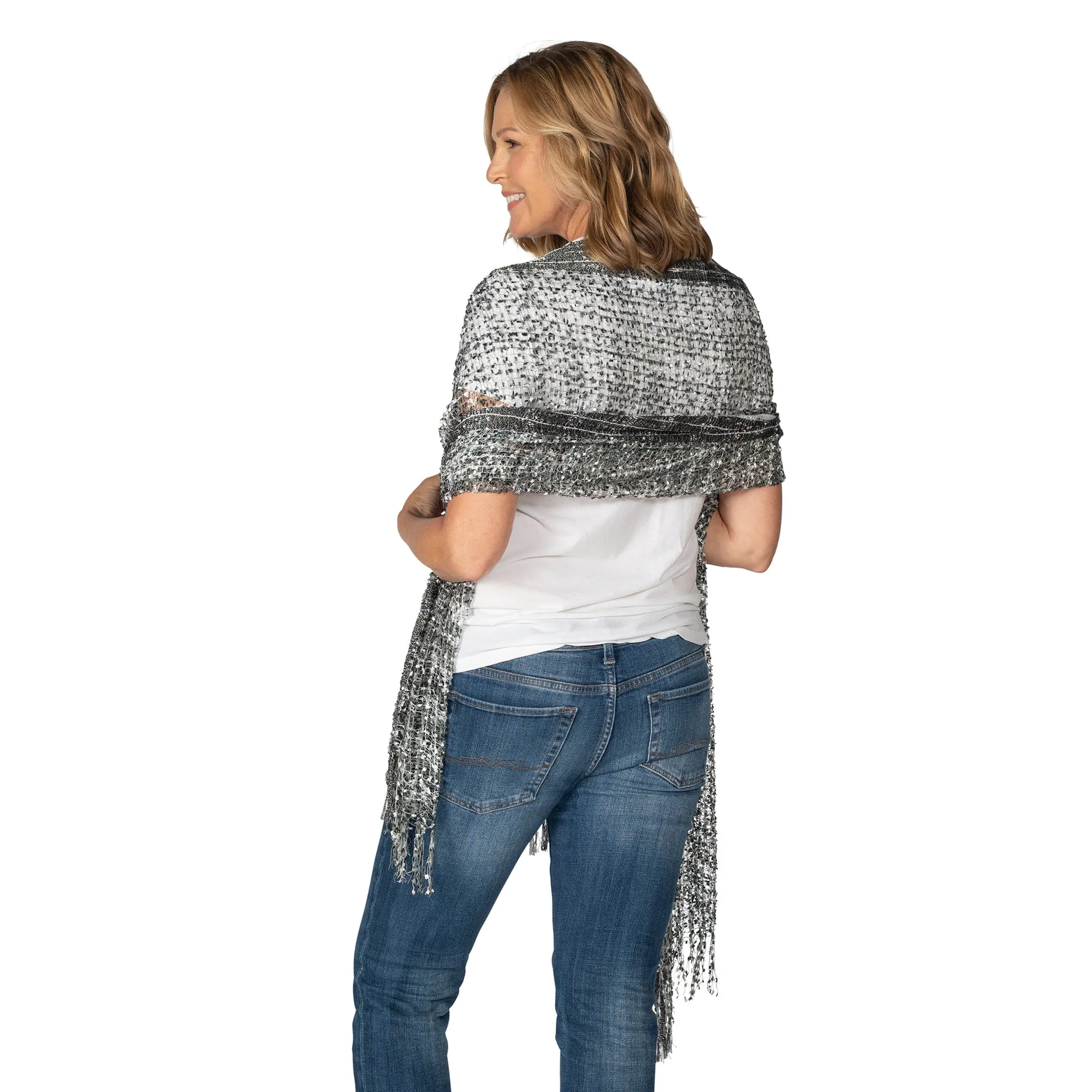 Charcoal Gray Confetti Scarf