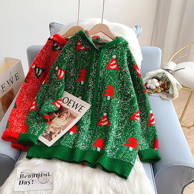 Christmas theme Hooded Sweater foreign style sweater  5157