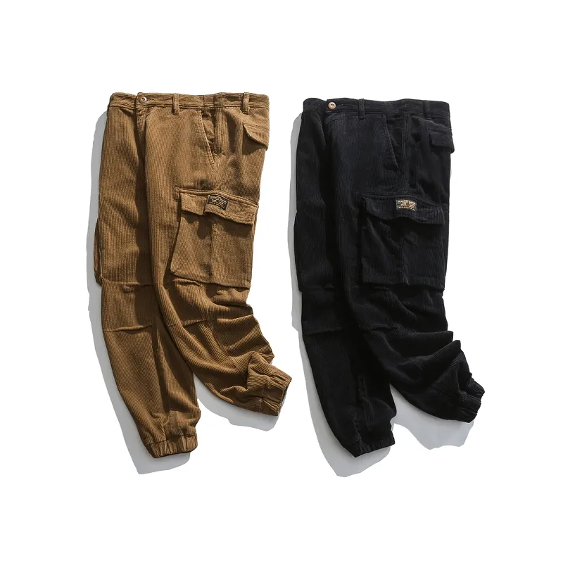 CLEARANCE of Casual Corduroy Cargo Pants in Two Colors / Stylish Male Trousers - US