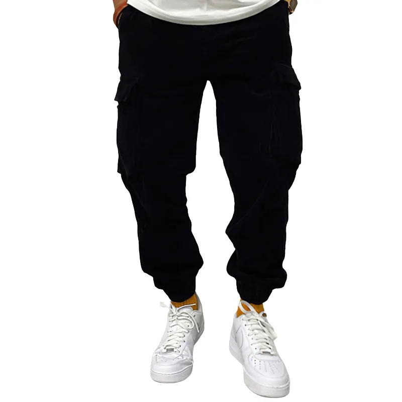 CLEARANCE of Casual Corduroy Cargo Pants in Two Colors / Stylish Male Trousers - US