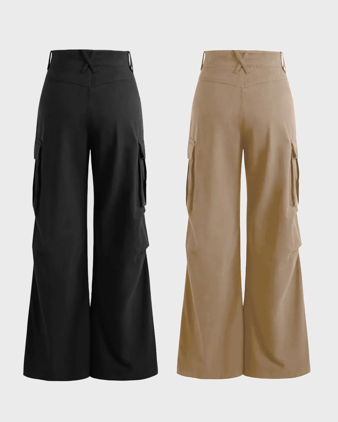 Combo : Y2K Baggy Fit Women Cargo In Black & Latte