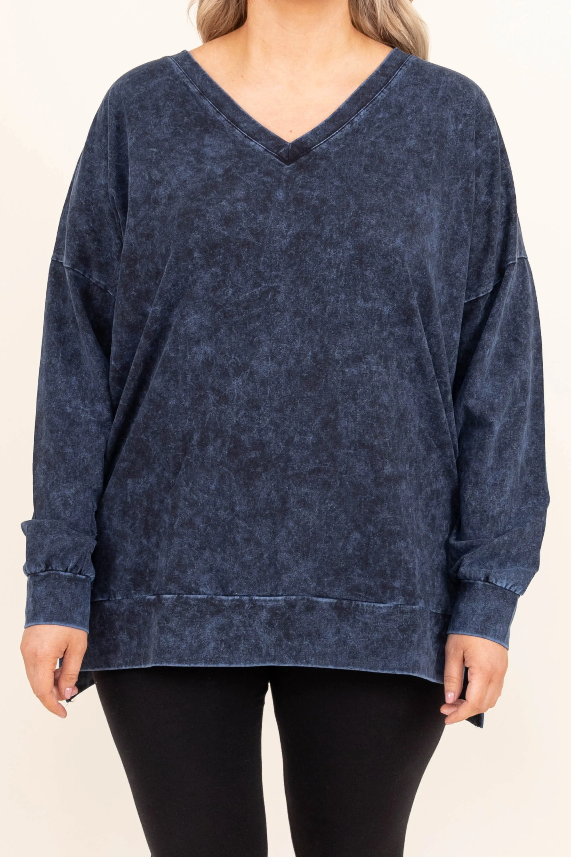 Come On Over Pullover, Blue Gray Mineral Wash