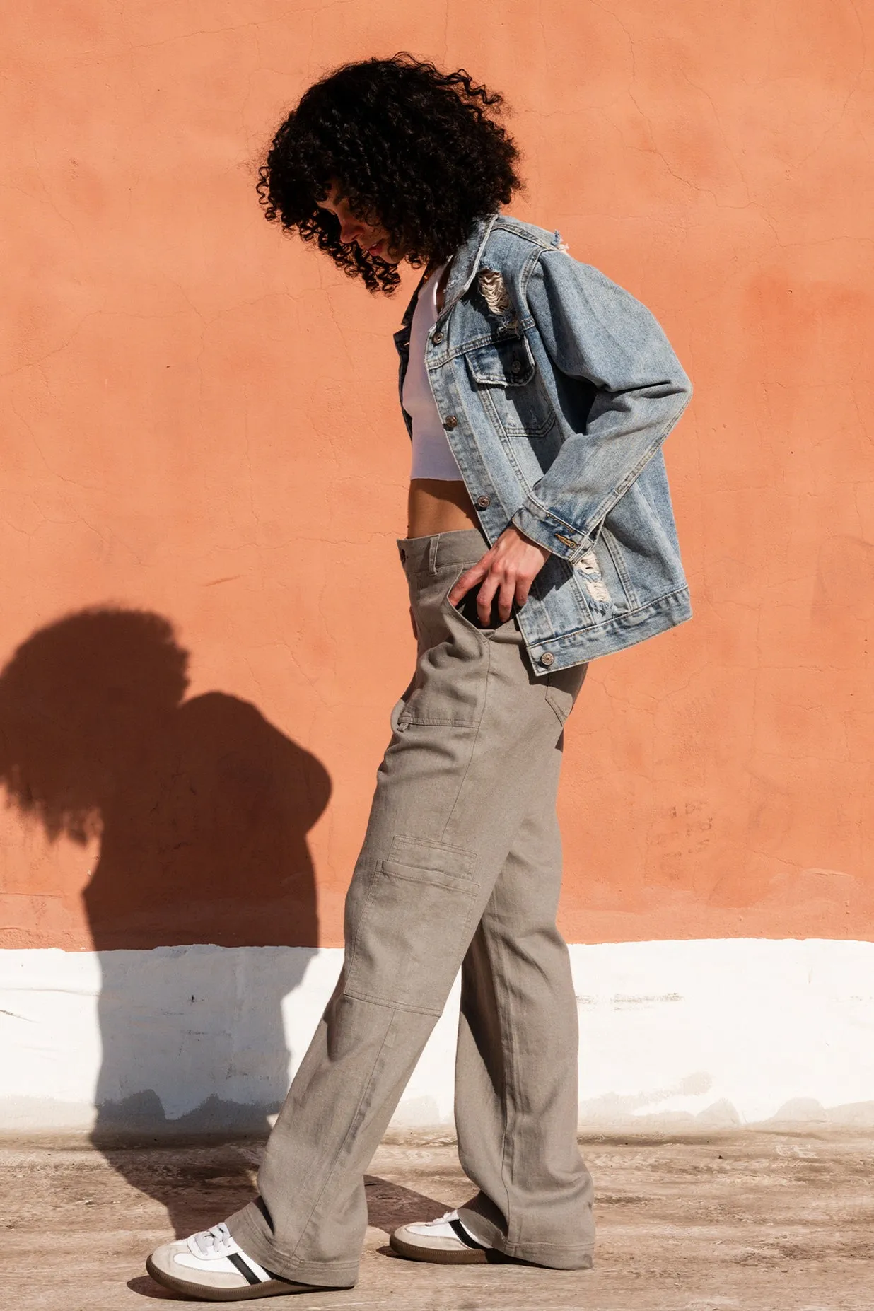 Comfort Waist Utility Pant - Grey