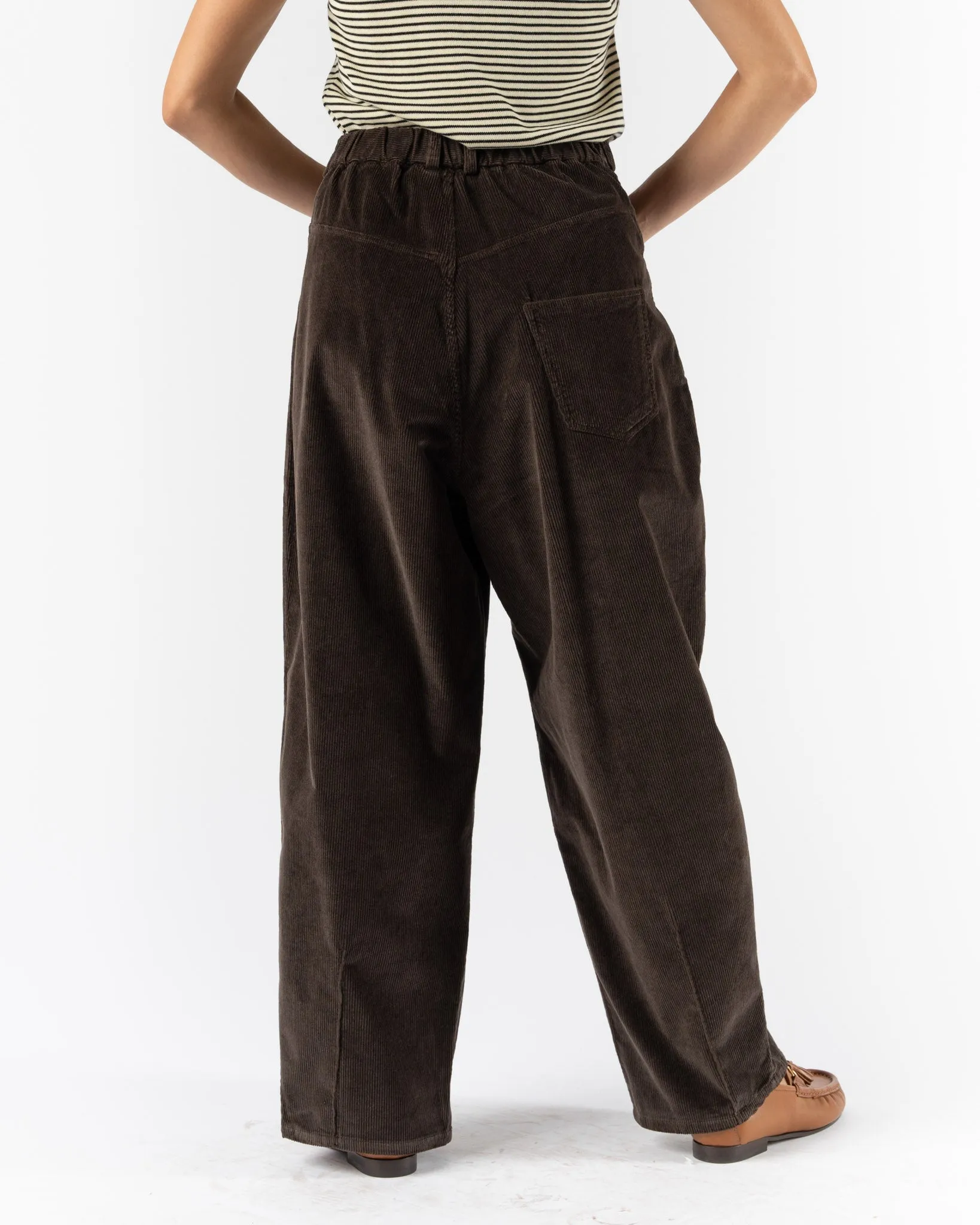 Cordera Corduroy Baggy Pants in Brown