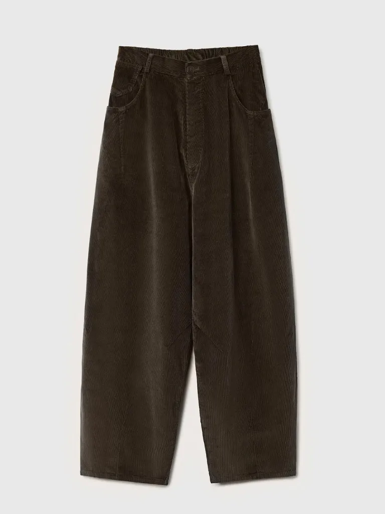 Corduroy Baggy Pants - Moss