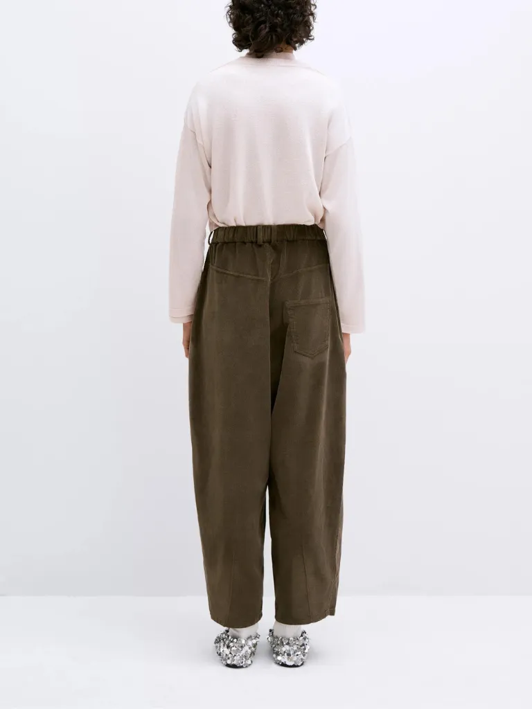 Corduroy Baggy Pants - Moss