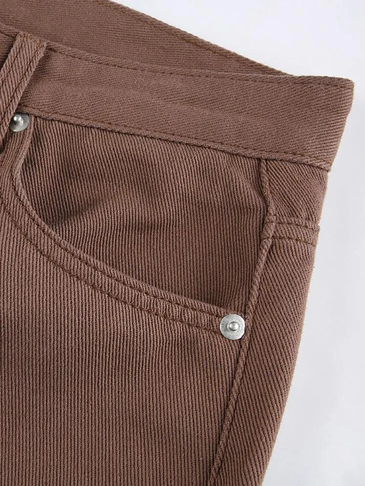 Corduroy Straight Leg Pants