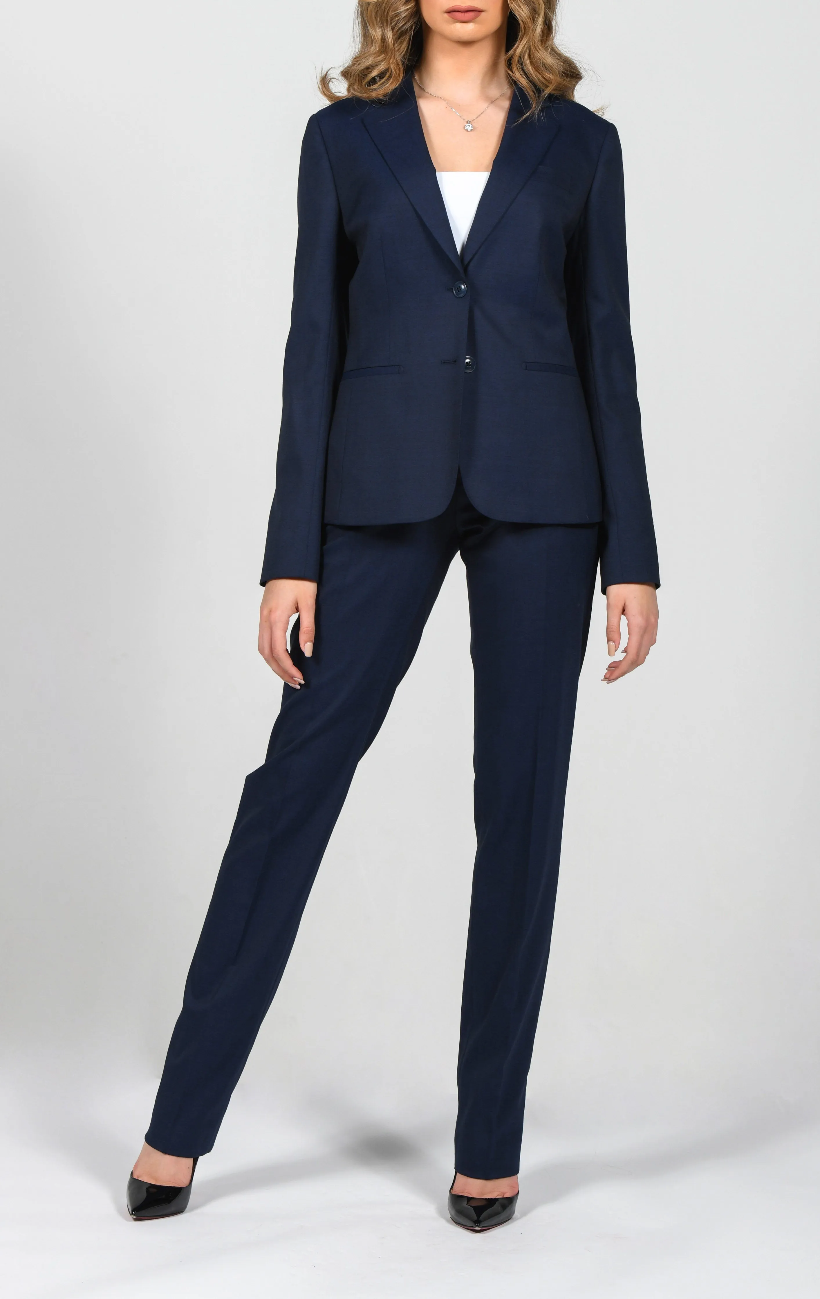 Cosiani Women’s Blue Wool Dress Pants